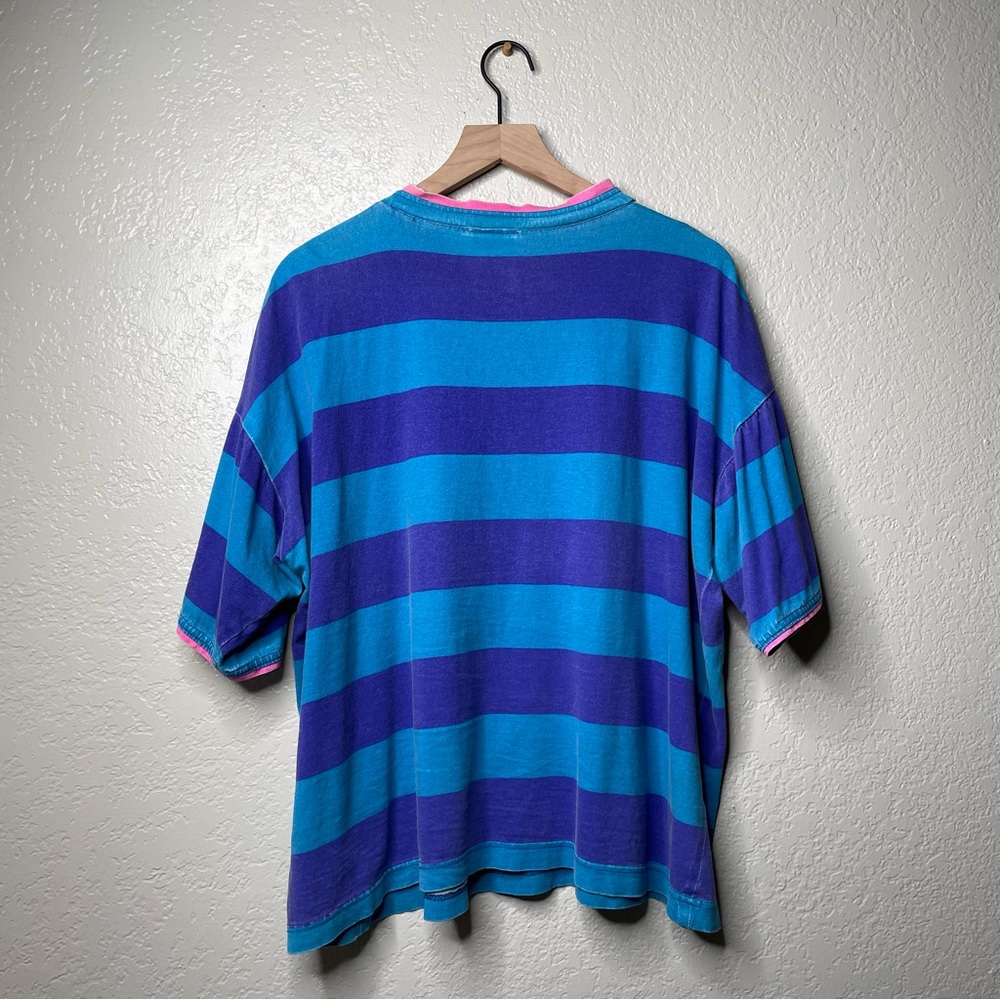 Vintage 80s Striped San Francisco Boxy Oversized Boxy T-Shirt - Picture 13 of 13